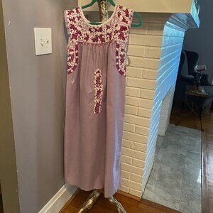 Mi Golondrina Flores Midi Length Dress